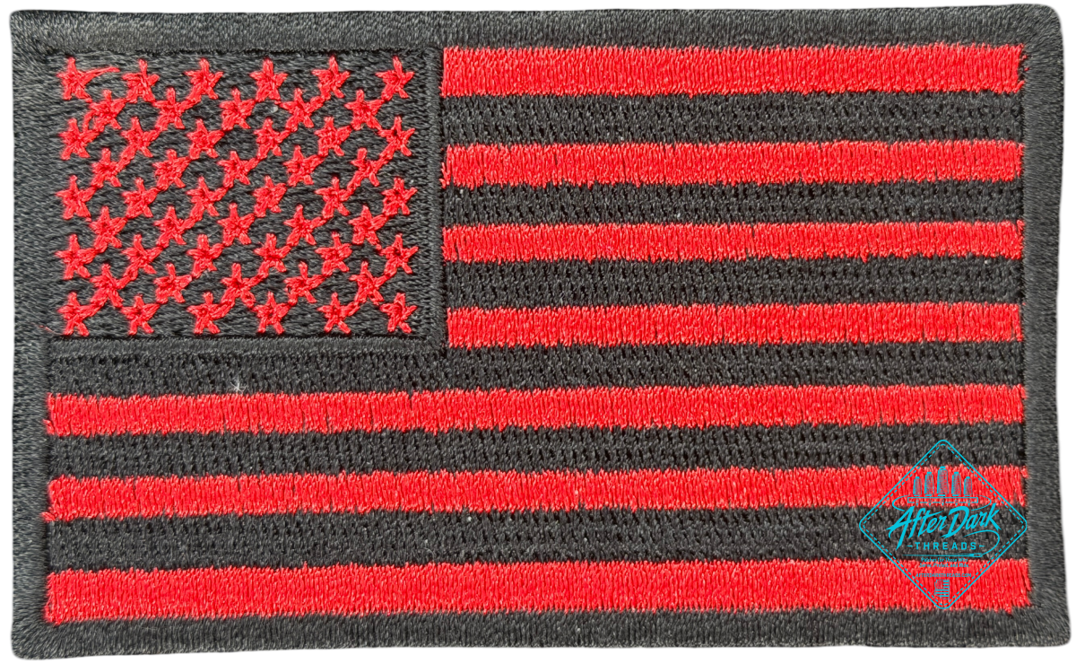 American Flag Patch Red/Black