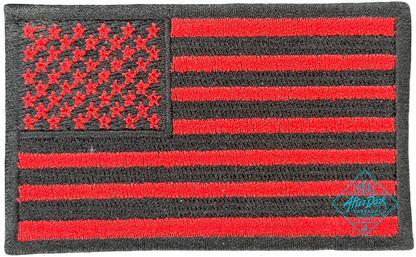American Flag Patch Red/Black