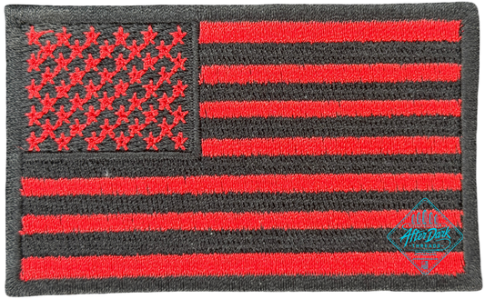 American Flag Patch Red/Black