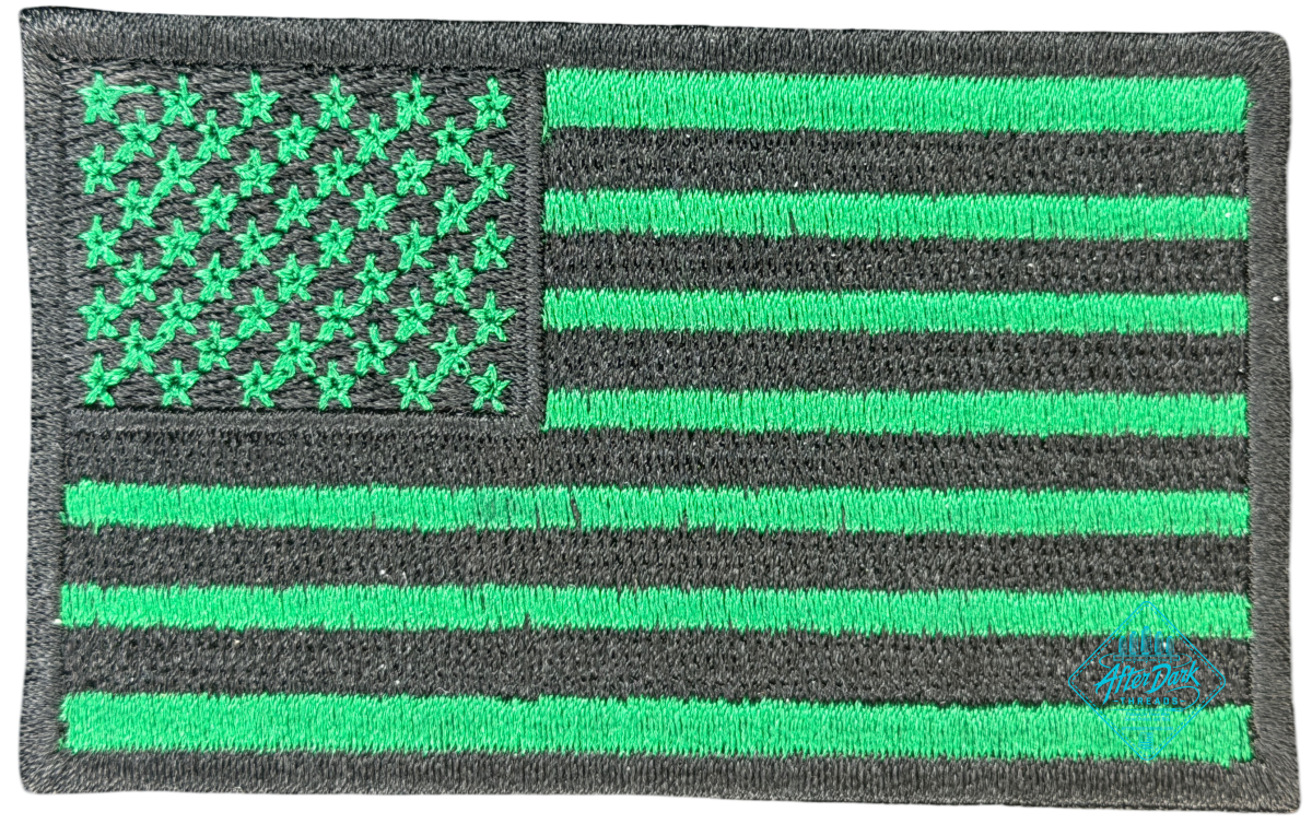 American Flag Patch Green/Black