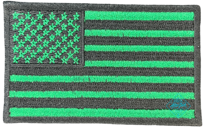 American Flag Patch Green/Black