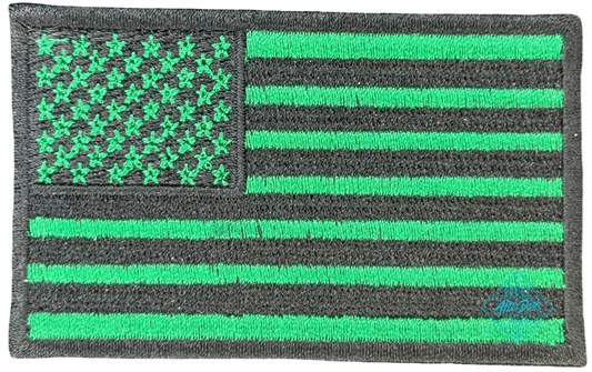 American Flag Patch Green/Black