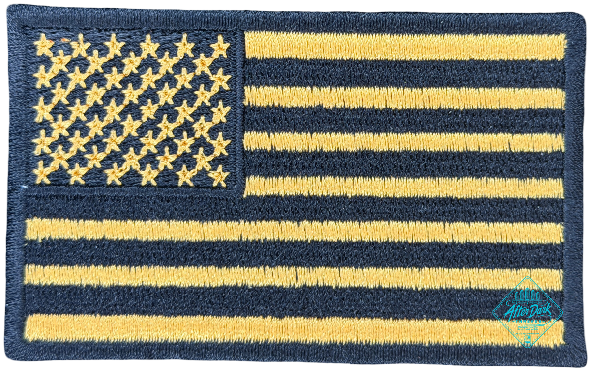 American Flag Patch Gold/Black