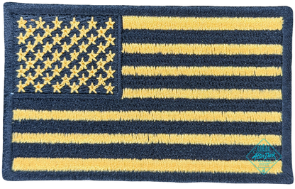American Flag Patch Gold/Black