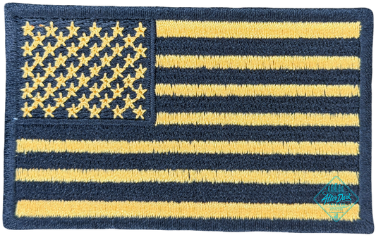 American Flag Patch Gold/Black