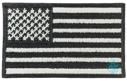 American Flag Patch White/Black