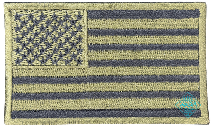 American Flag Patch Camo Green/Black