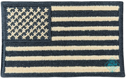 American Flag Patch Camo Tan/Black