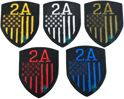 2nd Amendment Shield Patch-5 Colors